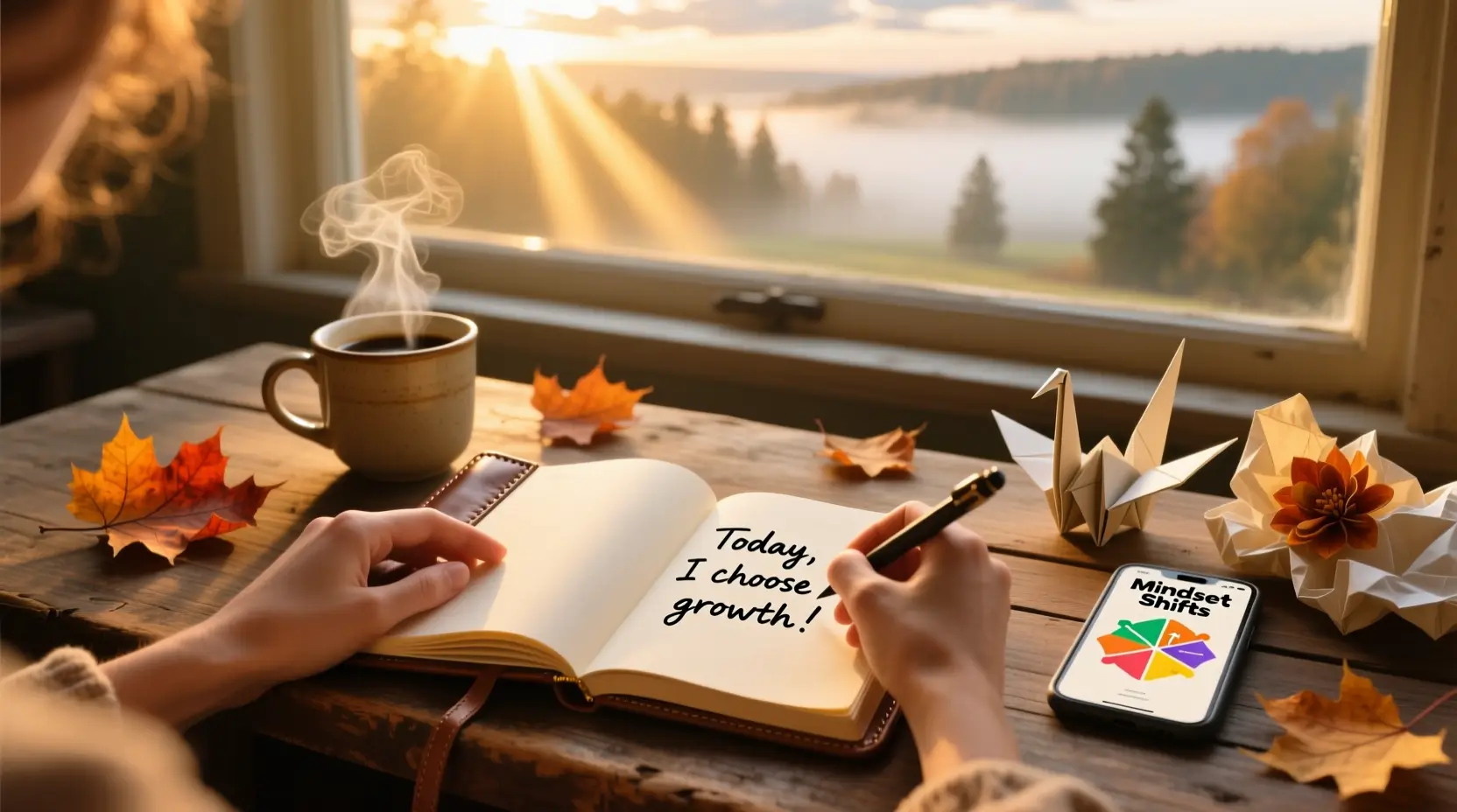 Libreta con el título 'Diario de Aprendizajes', una herramienta clave para la resiliencia y el crecimiento personal analizando errores